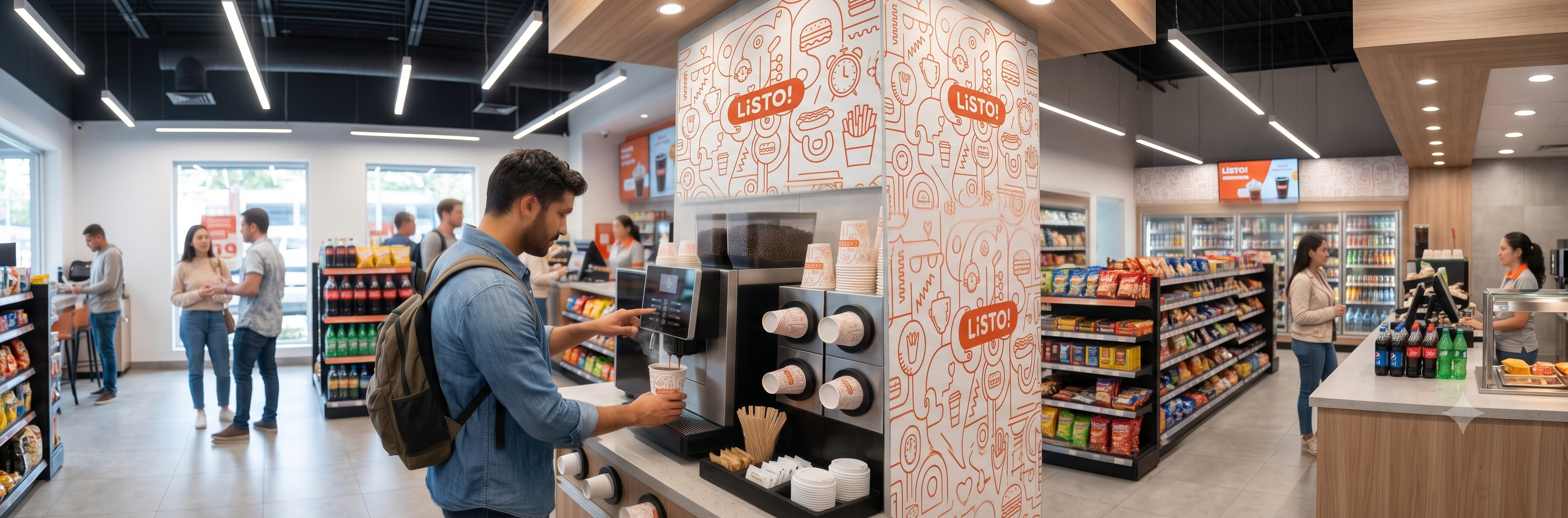 Fast Food y Café en Tiendas Listo!